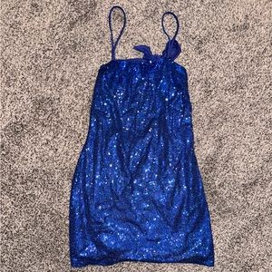Lucy in the Sky Blue Sequin Sparkle Mini Dress
